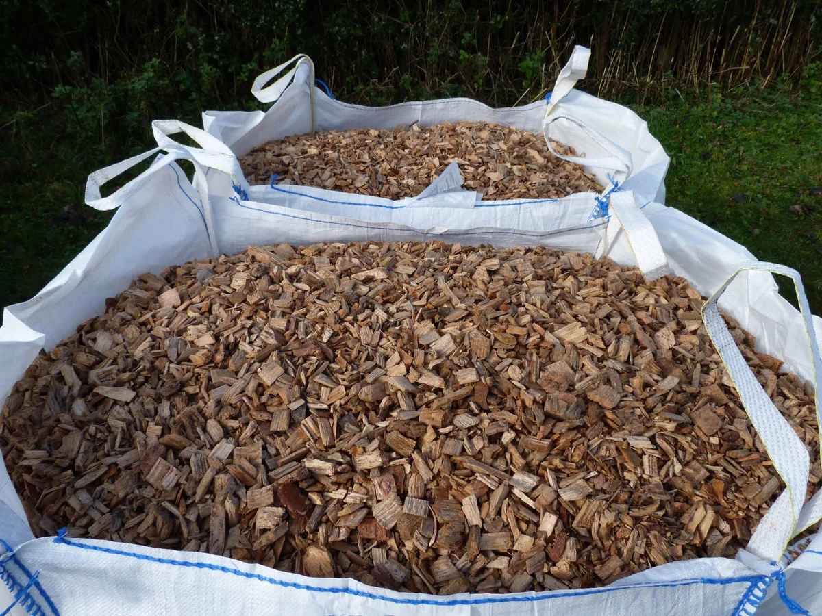 Split hardwood firewood close-up